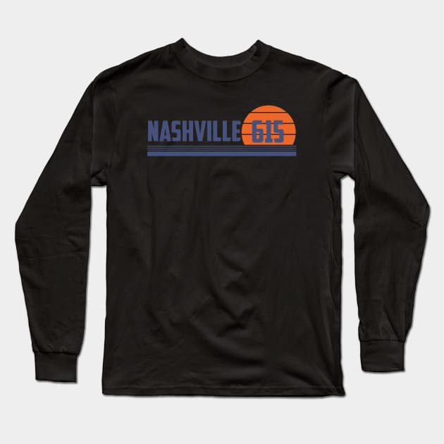 615 Nashville Tennessee Area Code Long Sleeve T-Shirt by Eureka Shirts